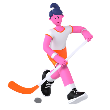 Hockey Player  3D Icon