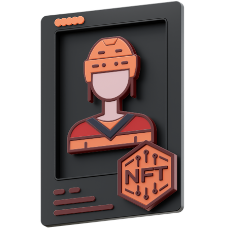 Hockey Player NFT  3D Icon