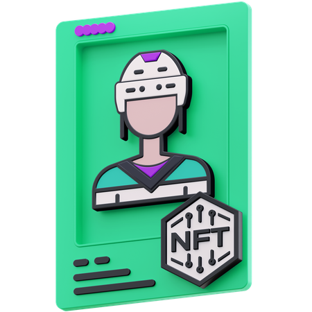 Hockey Player NFT  3D Icon