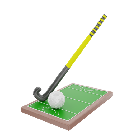 Hockey sobre hierba  3D Illustration
