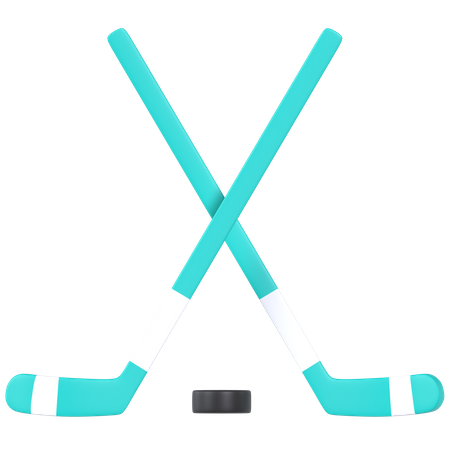 Hockey sobre hielo  3D Illustration