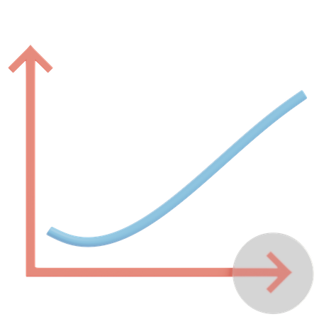 Hockey Stick Grow  3D Icon