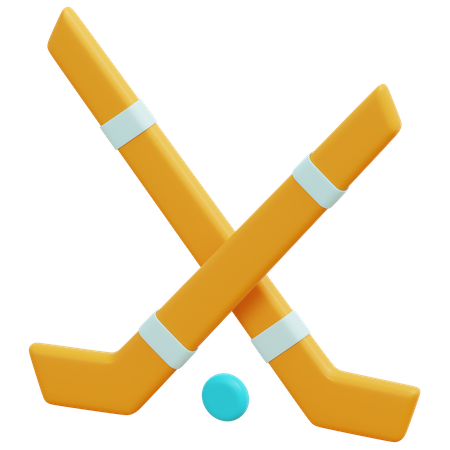 Hockey Sticks  3D Icon