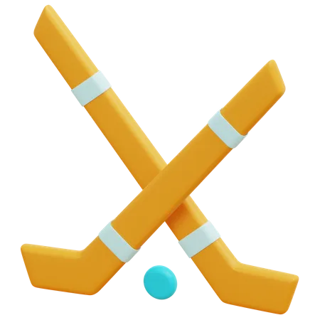 Hockey Sticks  3D Icon