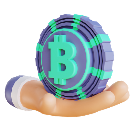 Hodl bitcoin  3D Illustration