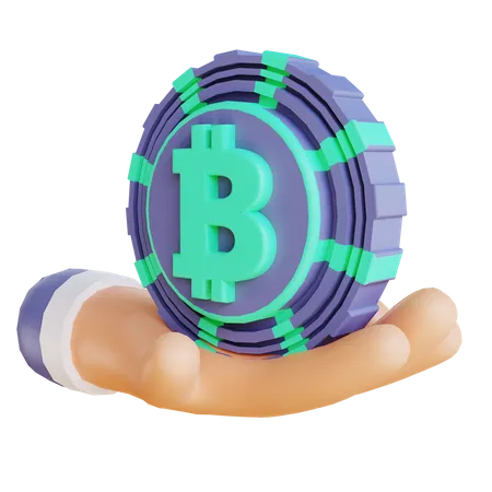 Hodl bitcoin  3D Illustration