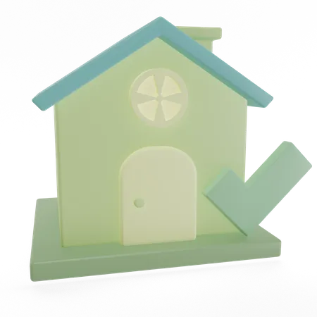 Casa aprobada  3D Icon