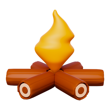 Hoguera de camping  3D Icon