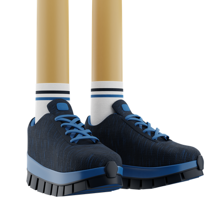 Hohe bein schuhe sport  3D Icon