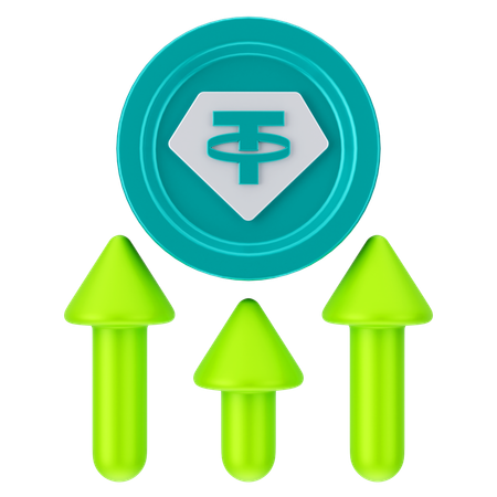 Hohes Wachstum  3D Icon