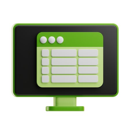 Hoja de cálculo  3D Icon