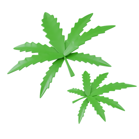 Hoja de cannabis  3D Icon