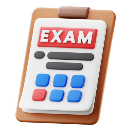 Hoja de examen  3D Icon