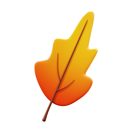 Hoja de otoño  3D Icon