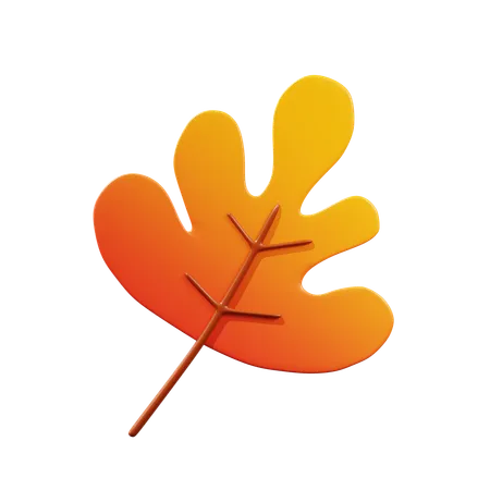 Hoja de otoño  3D Icon