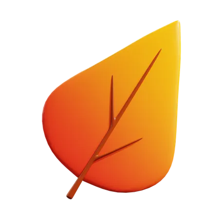 Hoja de otoño  3D Icon