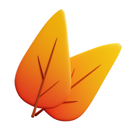 Hoja de otoño  3D Icon