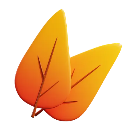 Hoja de otoño  3D Icon