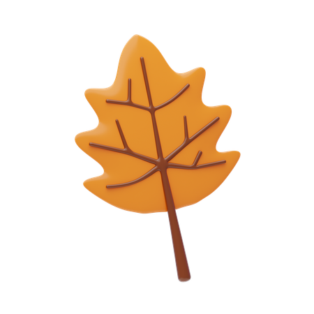 Hoja de otoño  3D Icon