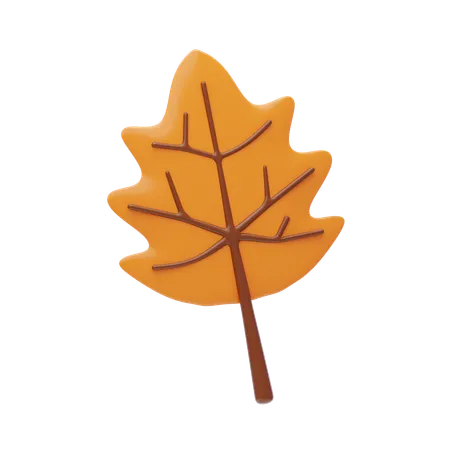 Hoja de otoño  3D Icon