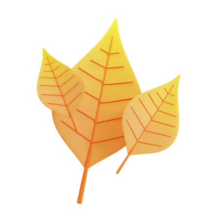 Hoja de otoño  3D Icon