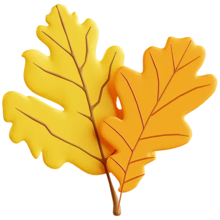 Hoja de roble  3D Icon