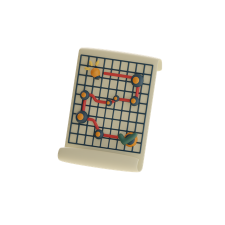 Hoja de ruta empresarial  3D Icon