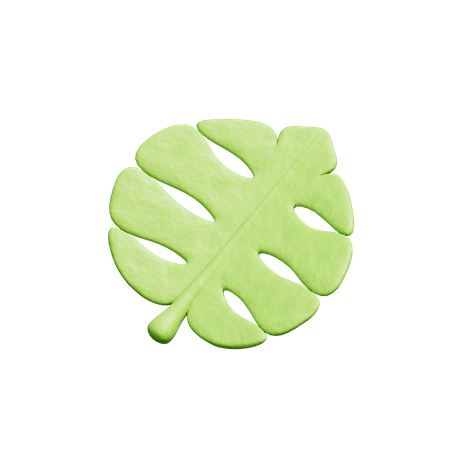 Hoja tropical  3D Icon