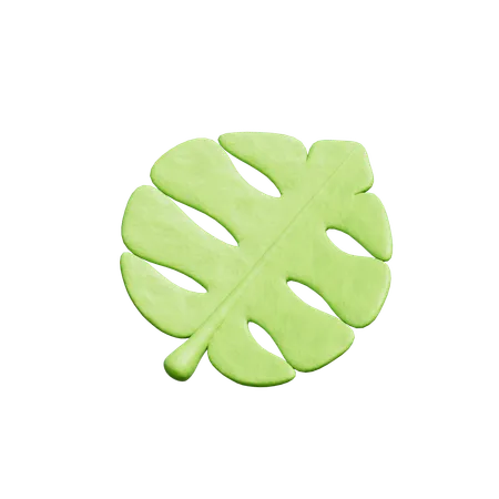 Hoja tropical  3D Icon