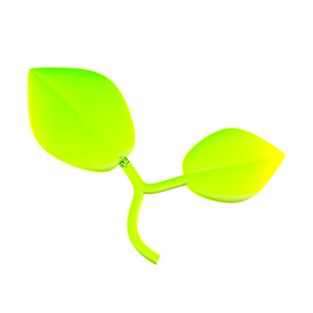 Hoja verde  3D Icon