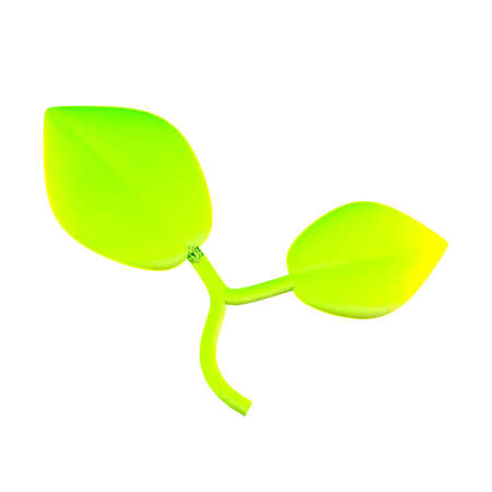 Hoja verde  3D Icon