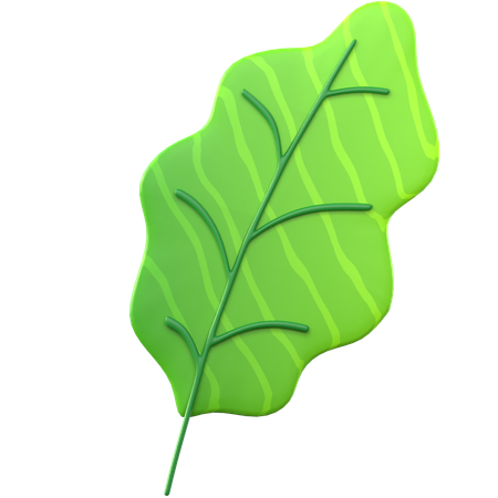 Hoja verde  3D Icon