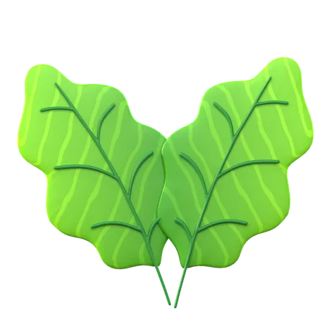 Hoja verde  3D Icon