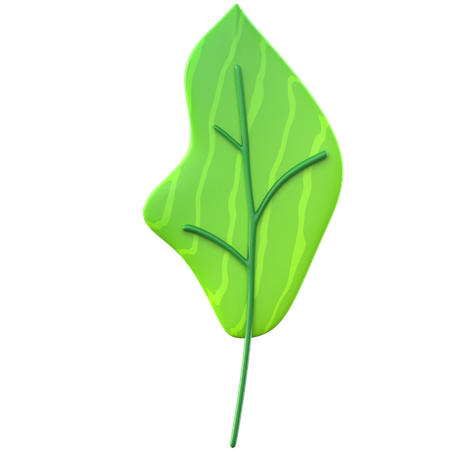 Hoja verde  3D Icon