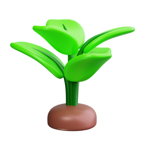 Hoja verde  3D Icon