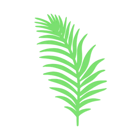 Hoja verde  3D Icon