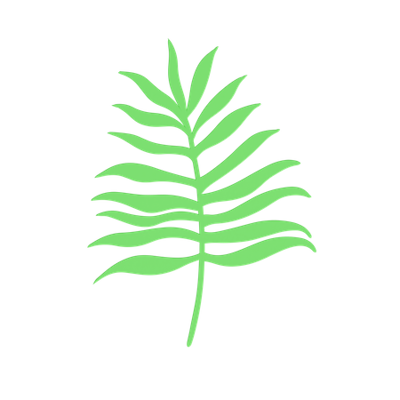 Hoja verde  3D Icon