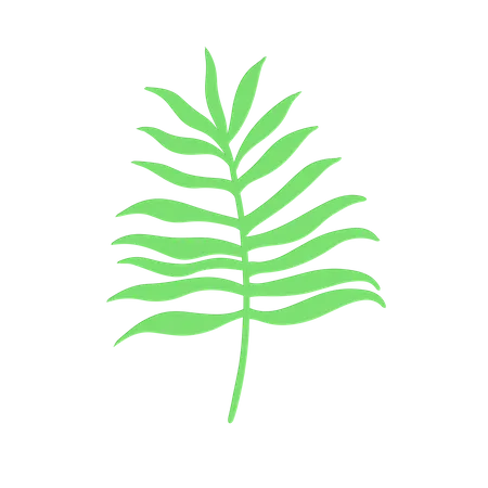 Hoja verde  3D Icon