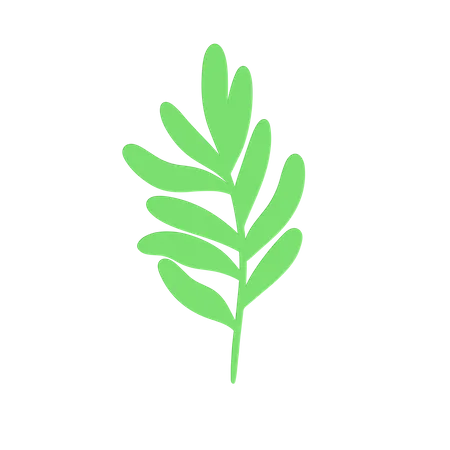 Hoja verde  3D Icon