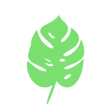 Hoja verde  3D Icon