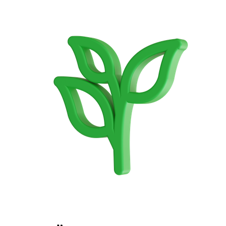 Hoja verde  3D Icon