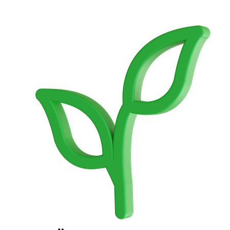 Hoja verde  3D Icon