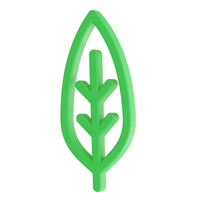 Hoja verde  3D Icon
