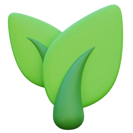 Hoja verde  3D Icon