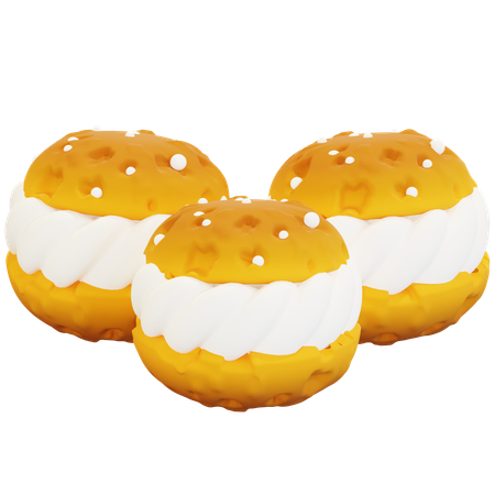 Bollos de crema  3D Icon