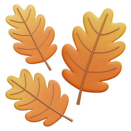 Hojas de otoño  3D Icon