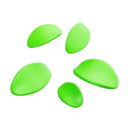 Hojas verdes  3D Icon