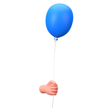 Hold Balloon  3D Icon