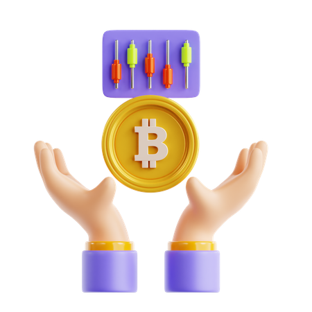 Hold Bitcoin  3D Icon