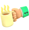 Hold Coffee Hand Gesture